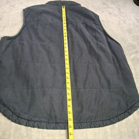 Lee Canvas Utility Vest Men XL Blue Full Zip Sherpa Chore Barn Outdoor Workwear - Picture 8 of 8